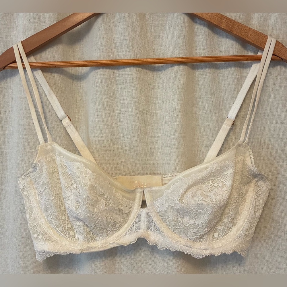 TellTale White Lace Balconette Bra 36D